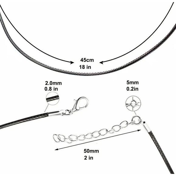 Clear Quartz Crystal Two Cats Couple Pendant Necklace With Premium Wax Cord 18" - Picture 5 of 5